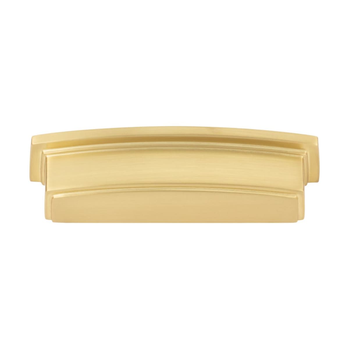 Jeffrey Alexander - 141-96MB - Renzo 3-3/4" Center to Center Squared Contemporary Rectangular Cabinet Cup Pull / Drawer Cup Handle in Matte Black