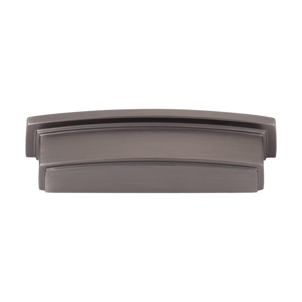 Jeffrey Alexander - 141-96MB - Renzo 3-3/4" Center to Center Squared Contemporary Rectangular Cabinet Cup Pull / Drawer Cup Handle in Matte Black