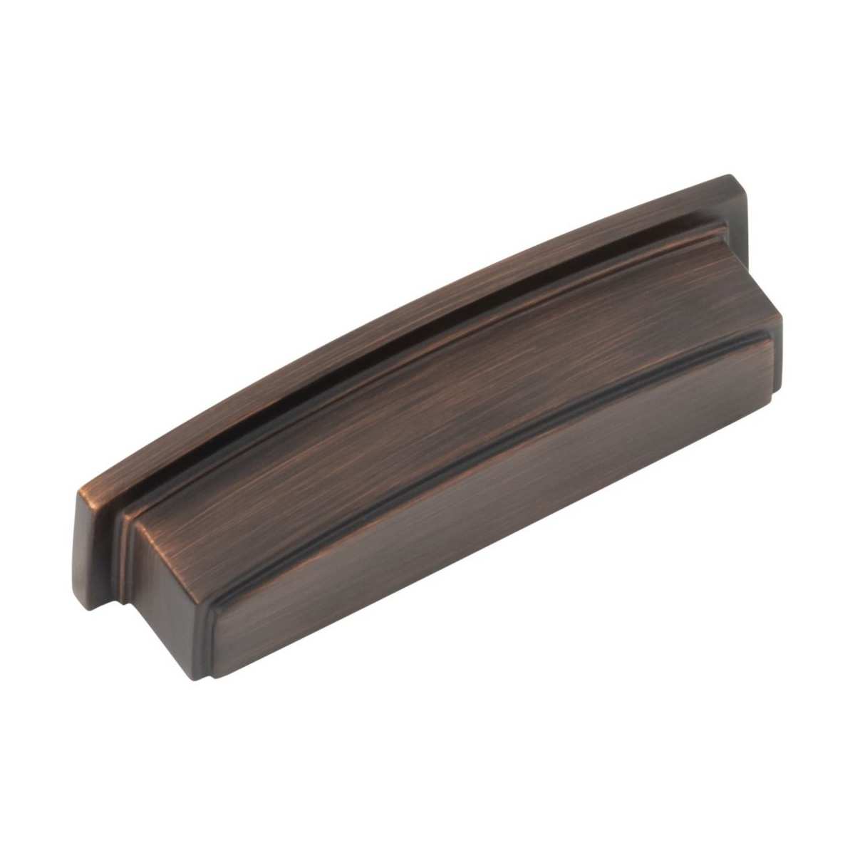 Jeffrey Alexander - 141-96MB - Renzo 3-3/4" Center to Center Squared Contemporary Rectangular Cabinet Cup Pull / Drawer Cup Handle in Matte Black