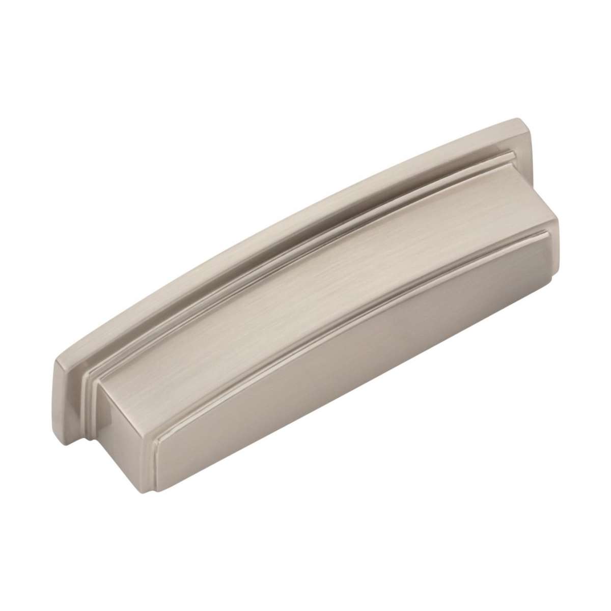 Jeffrey Alexander - 141-96MB - Renzo 3-3/4" Center to Center Squared Contemporary Rectangular Cabinet Cup Pull / Drawer Cup Handle in Matte Black