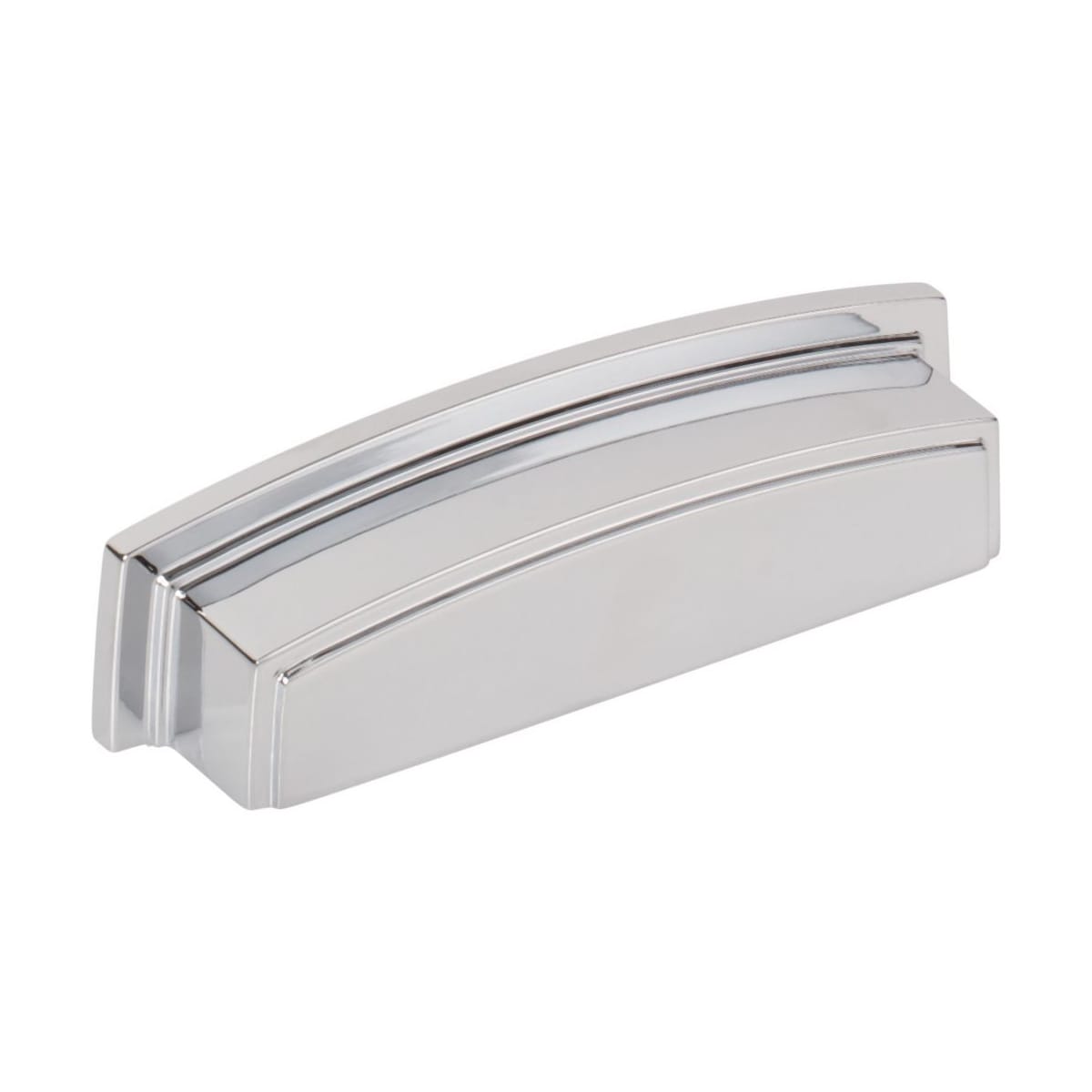 Renzo 3-3/4" Center to Center Squared Contemporary Rectangular Cabinet Cup Pull / Drawer Cup Handle