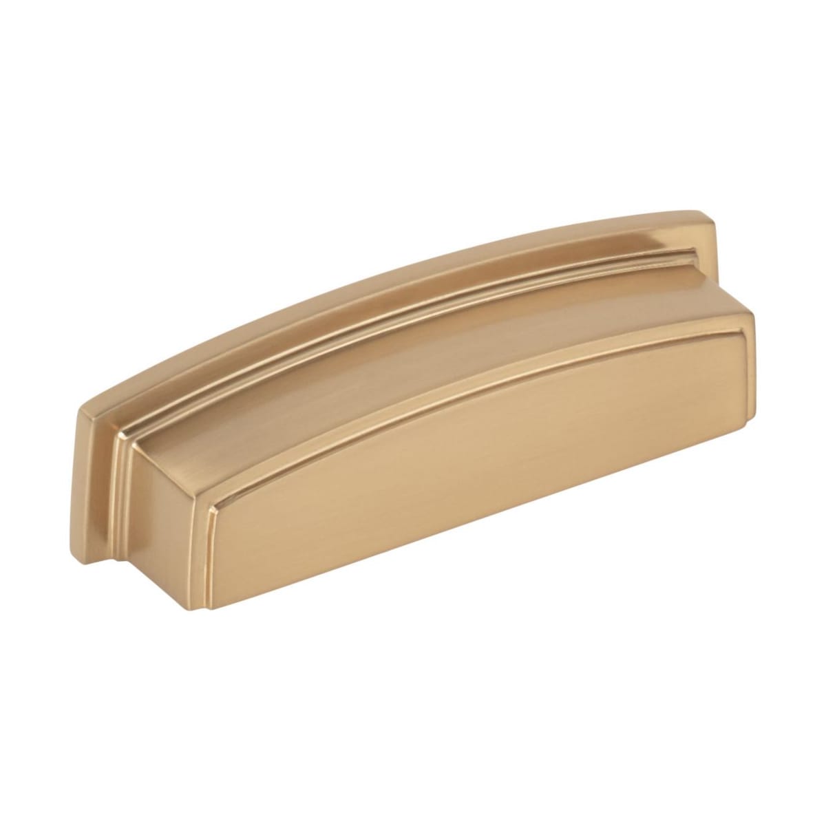 Renzo 3-3/4" Center to Center Squared Contemporary Rectangular Cabinet Cup Pull / Drawer Cup Handle
