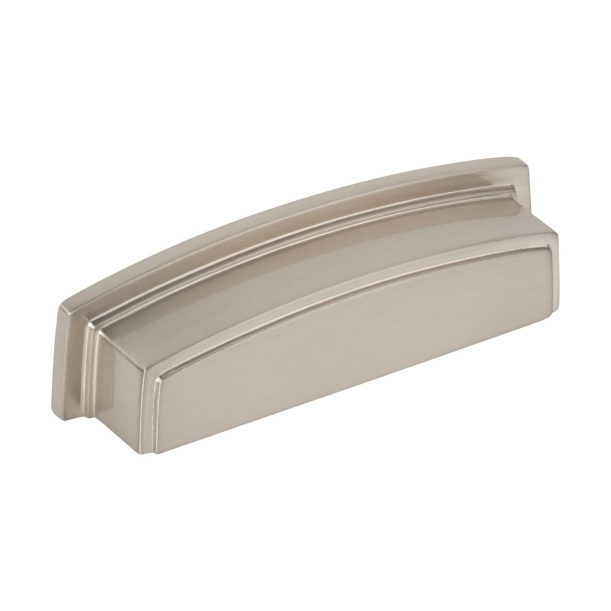 Renzo 3-3/4" Center to Center Squared Contemporary Rectangular Cabinet Cup Pull / Drawer Cup Handle