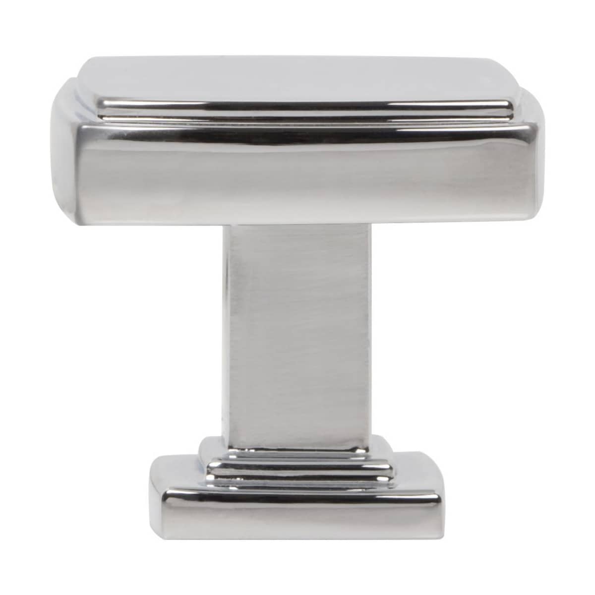 Jeffrey Alexander - 141DBAC - Renzo 1-1/4" Stepped Square Bold Cabinet Knob / Drawer Knob in Brushed Oil Rubbed Bronze