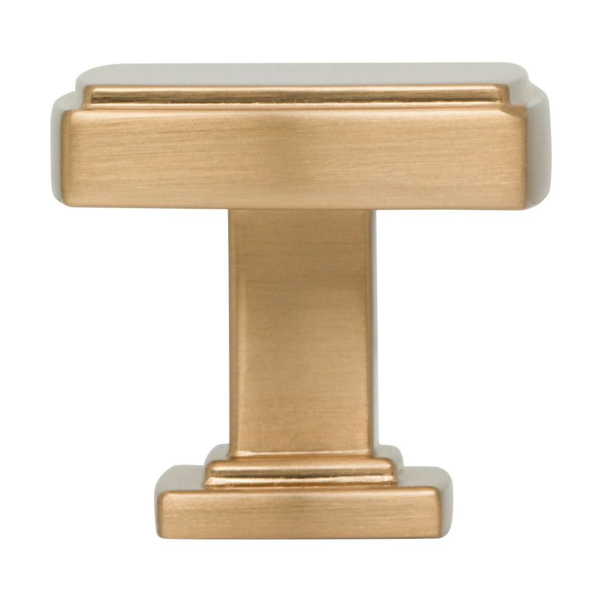 Jeffrey Alexander - 141DBAC - Renzo 1-1/4" Stepped Square Bold Cabinet Knob / Drawer Knob in Brushed Oil Rubbed Bronze
