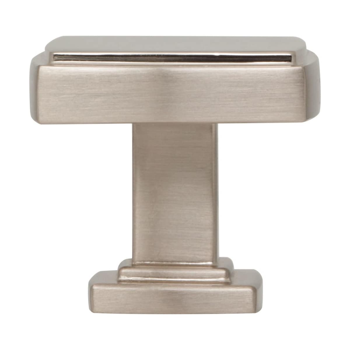 Jeffrey Alexander - 141DBAC - Renzo 1-1/4" Stepped Square Bold Cabinet Knob / Drawer Knob in Brushed Oil Rubbed Bronze
