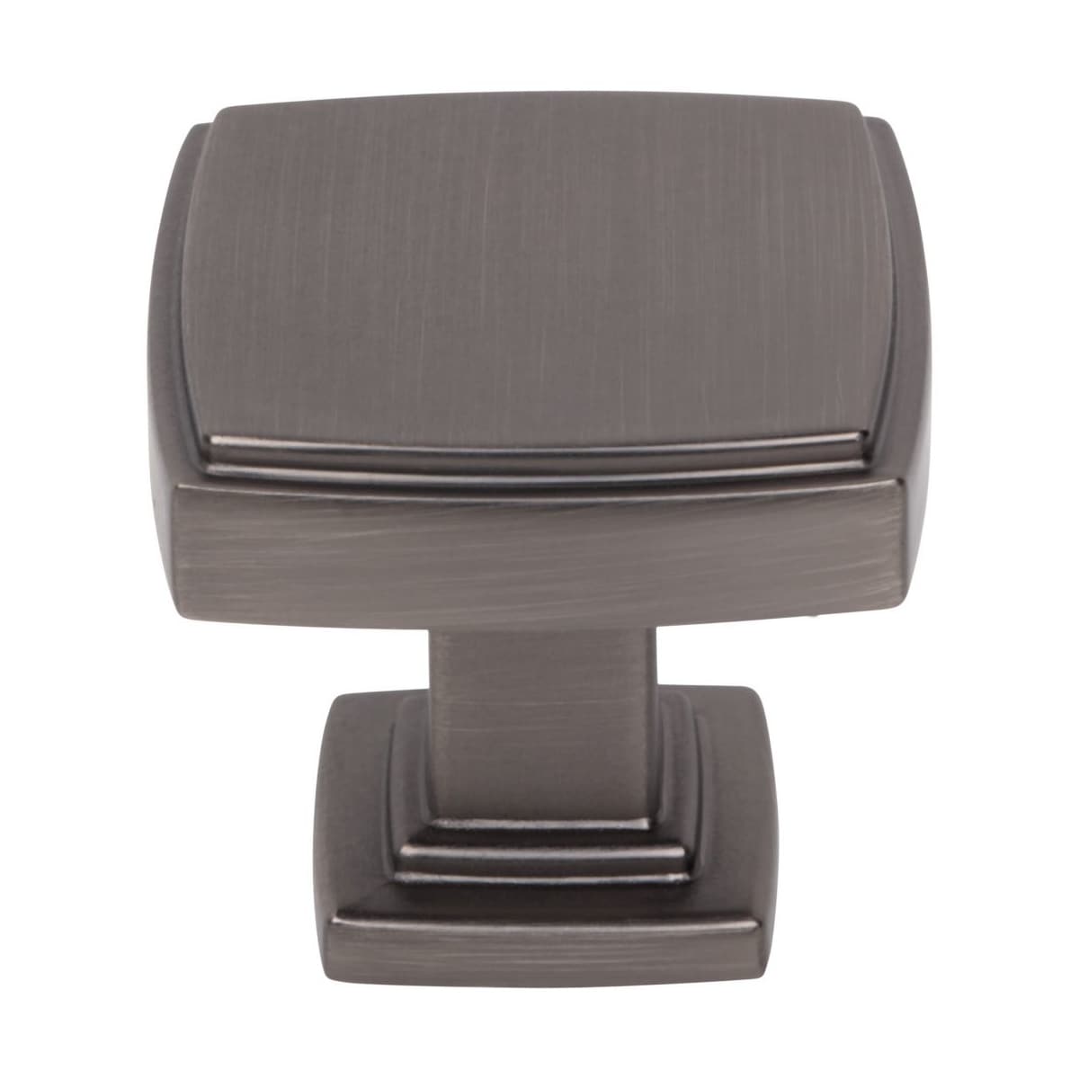 Jeffrey Alexander - 141DBAC - Renzo 1-1/4" Stepped Square Bold Cabinet Knob / Drawer Knob in Brushed Oil Rubbed Bronze