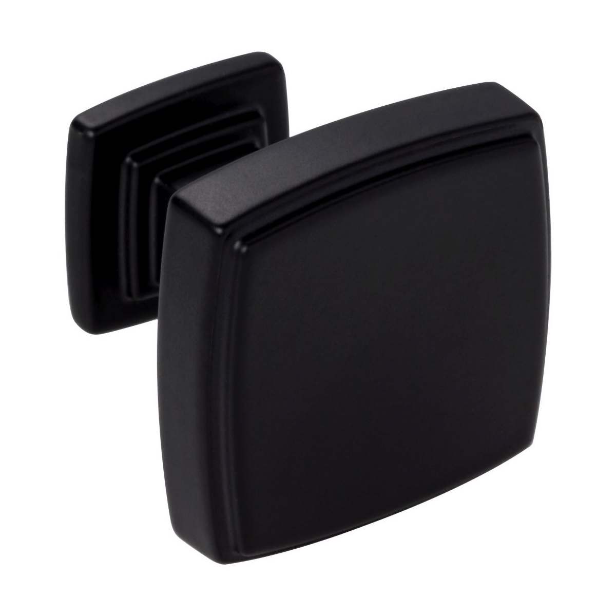 Jeffrey Alexander - 141DBAC - Renzo 1-1/4" Stepped Square Bold Cabinet Knob / Drawer Knob in Brushed Oil Rubbed Bronze