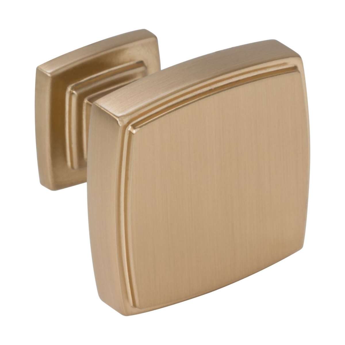 Jeffrey Alexander - 141DBAC - Renzo 1-1/4" Stepped Square Bold Cabinet Knob / Drawer Knob in Brushed Oil Rubbed Bronze