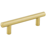 Jeffrey Alexander - 152BG - Key West 3-3/4" Center to Center Smooth Round Cabinet Bar Pull / Drawer Bar Handle in Brushed Gold