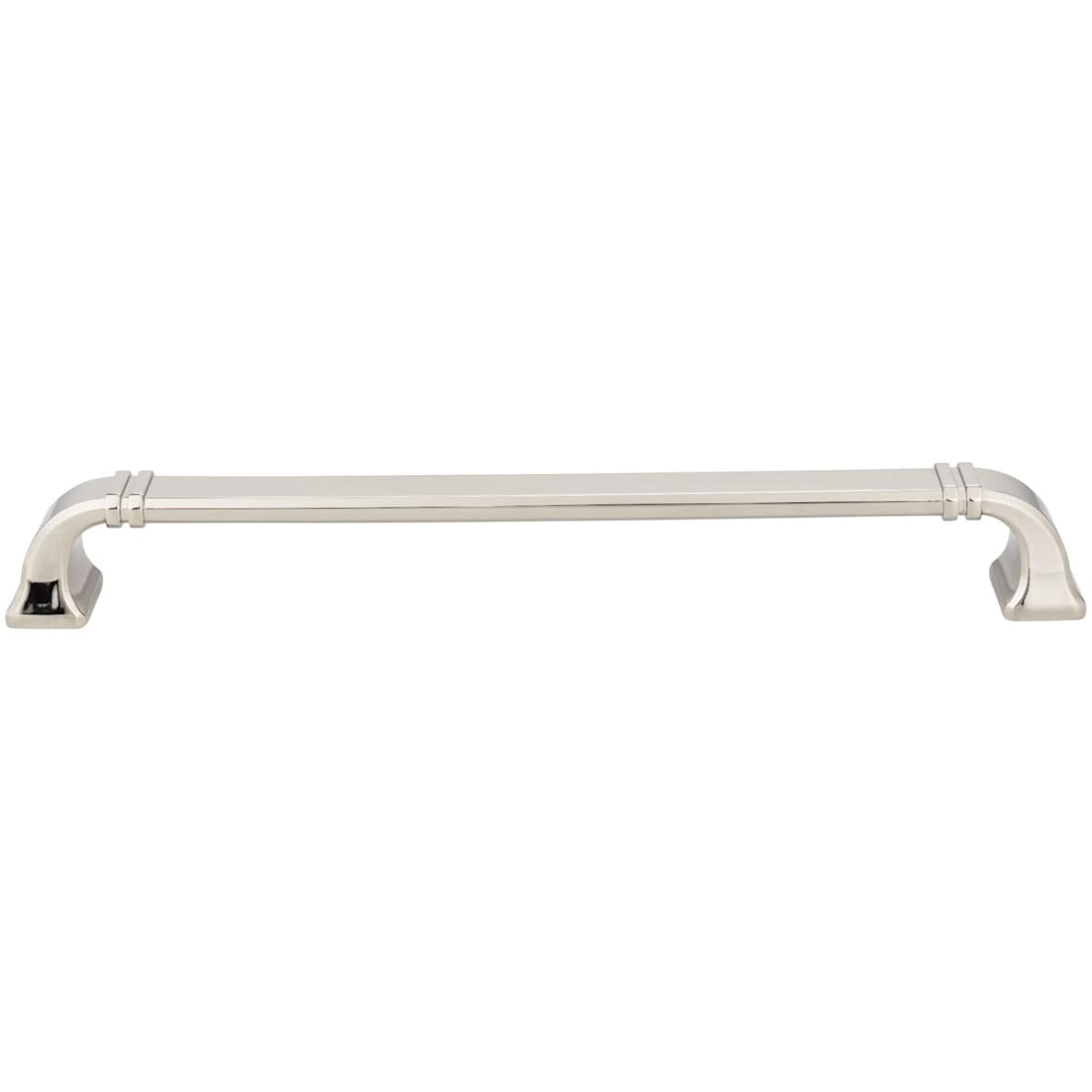 Jeffrey Alexander - 165-12DBAC - Ella 12" Center to Center Elegant Soft Square Appliance Handle / Pull with Strap Detail in Brushed Oil Rubbed Bronze