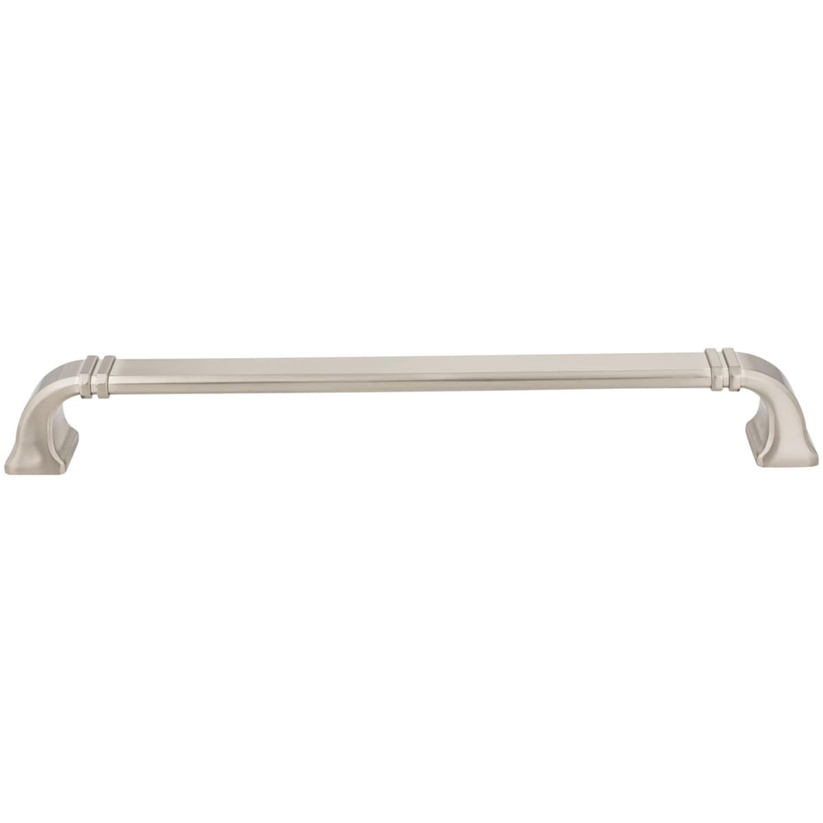Jeffrey Alexander - 165-12DBAC - Ella 12" Center to Center Elegant Soft Square Appliance Handle / Pull with Strap Detail in Brushed Oil Rubbed Bronze