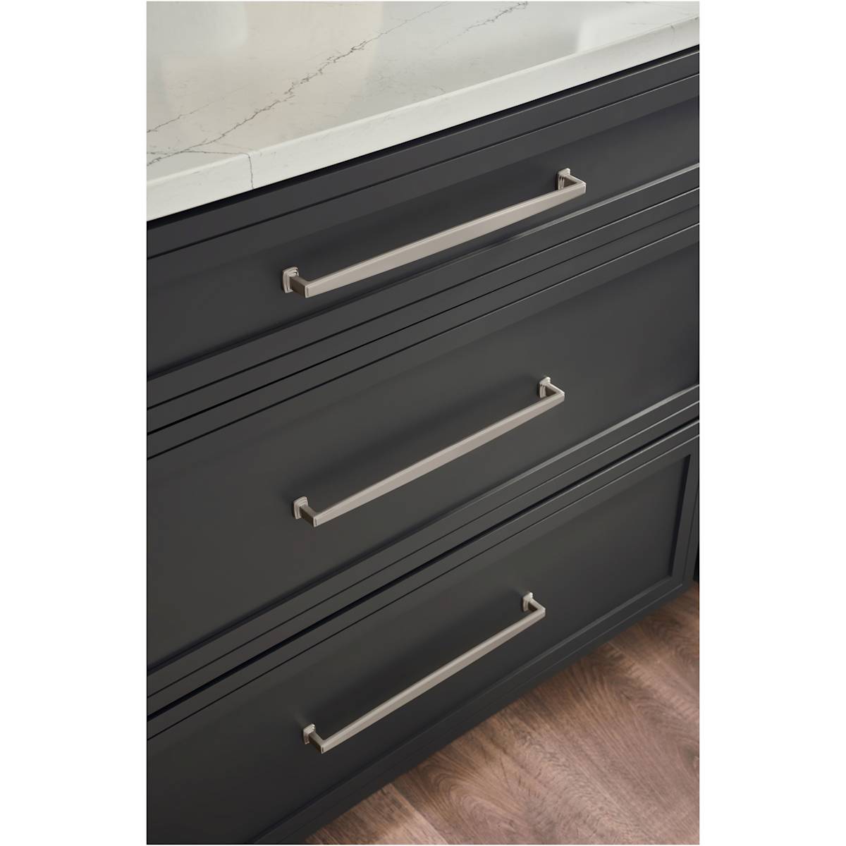 Jeffrey Alexander - 171-305BG - Richard 12" (305mm) Center to Center Contemporary Grip Large Cabinet Handle / Drawer Pull in Brushed Gold