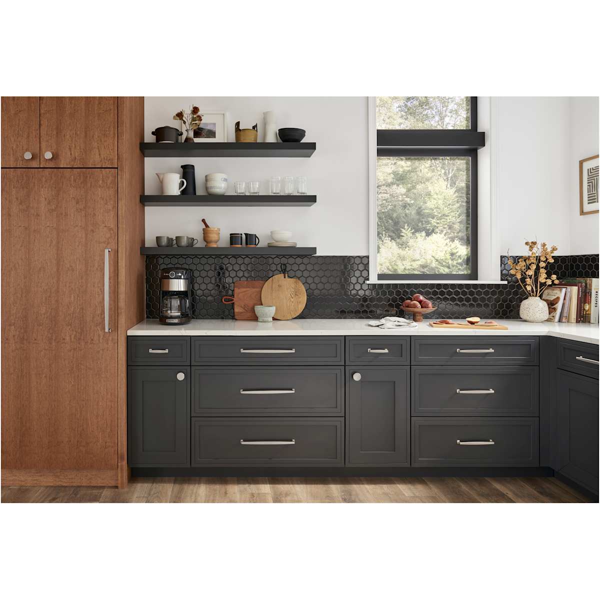 Jeffrey Alexander - 171-96BG - Richard 3-3/4" (96mm) Center to Center Contemporary Grip Square Cabinet Handle / Drawer Pull in Brushed Gold