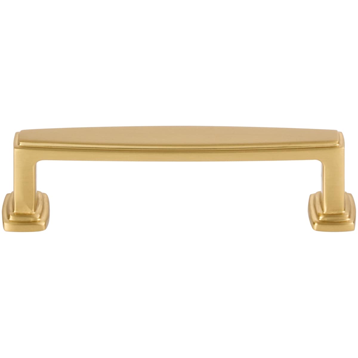 Jeffrey Alexander - 171-96BG - Richard 3-3/4" (96mm) Center to Center Contemporary Grip Square Cabinet Handle / Drawer Pull in Brushed Gold