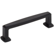 Jeffrey Alexander - 171-96MB - Richard 3-3/4" (96mm) Center to Center Contemporary Grip Square Cabinet Handle / Drawer Pull in Matte Black