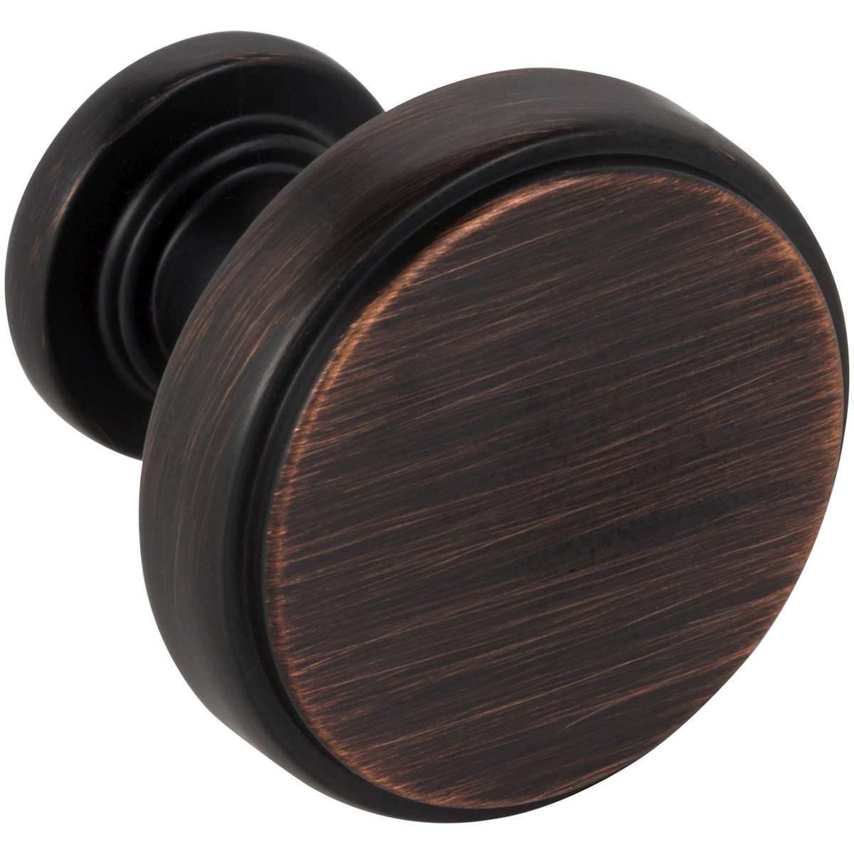 Jeffrey Alexander - 171BNBDL - Richard 1-1/4" Small Flat Round Contemporary Cabinet Knob / Drawer Knob in Brushed Pewter