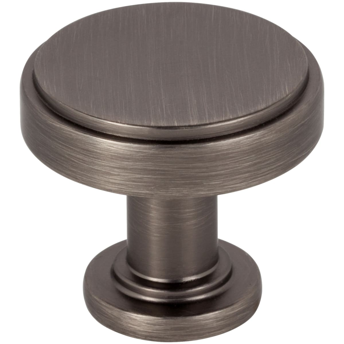 Jeffrey Alexander - 171BNBDL - Richard 1-1/4" Small Flat Round Contemporary Cabinet Knob / Drawer Knob in Brushed Pewter