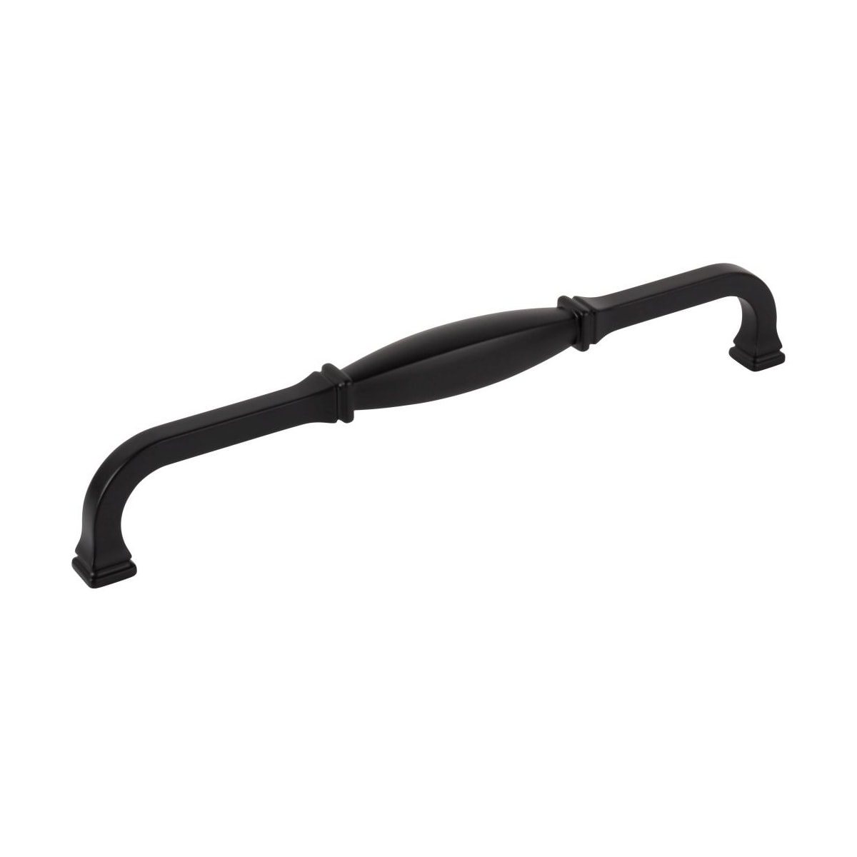 Jeffrey Alexander - 278-18MB - Audrey 18" Center to Center Glam Regency Traditional Appliance Pull / Handle in Matte Black
