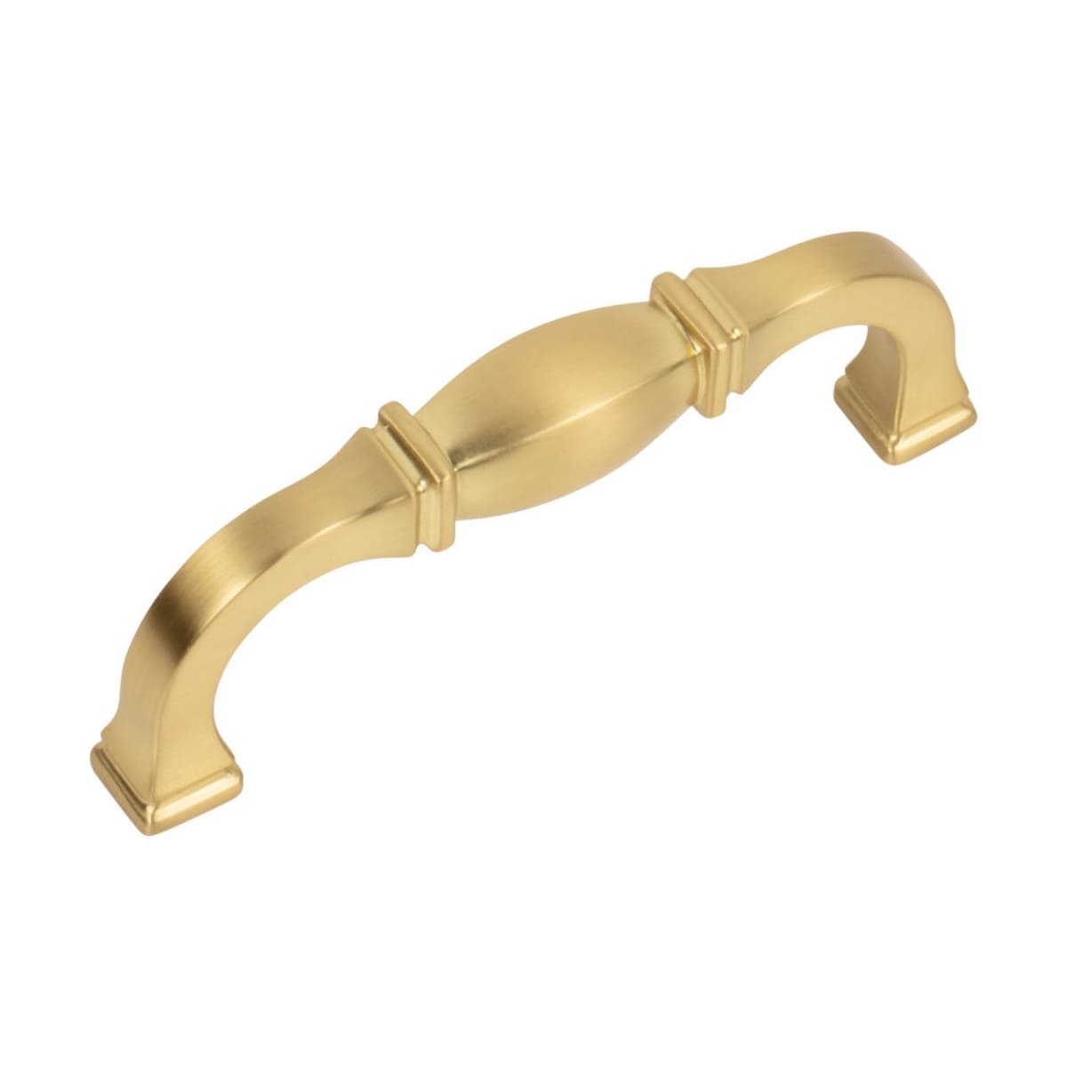 Jeffrey Alexander - 278-96BG - Audrey 3-3/4" Center to Center Regency Glam Traditional Cabinet Handle / Drawer Pull in Brushed Gold