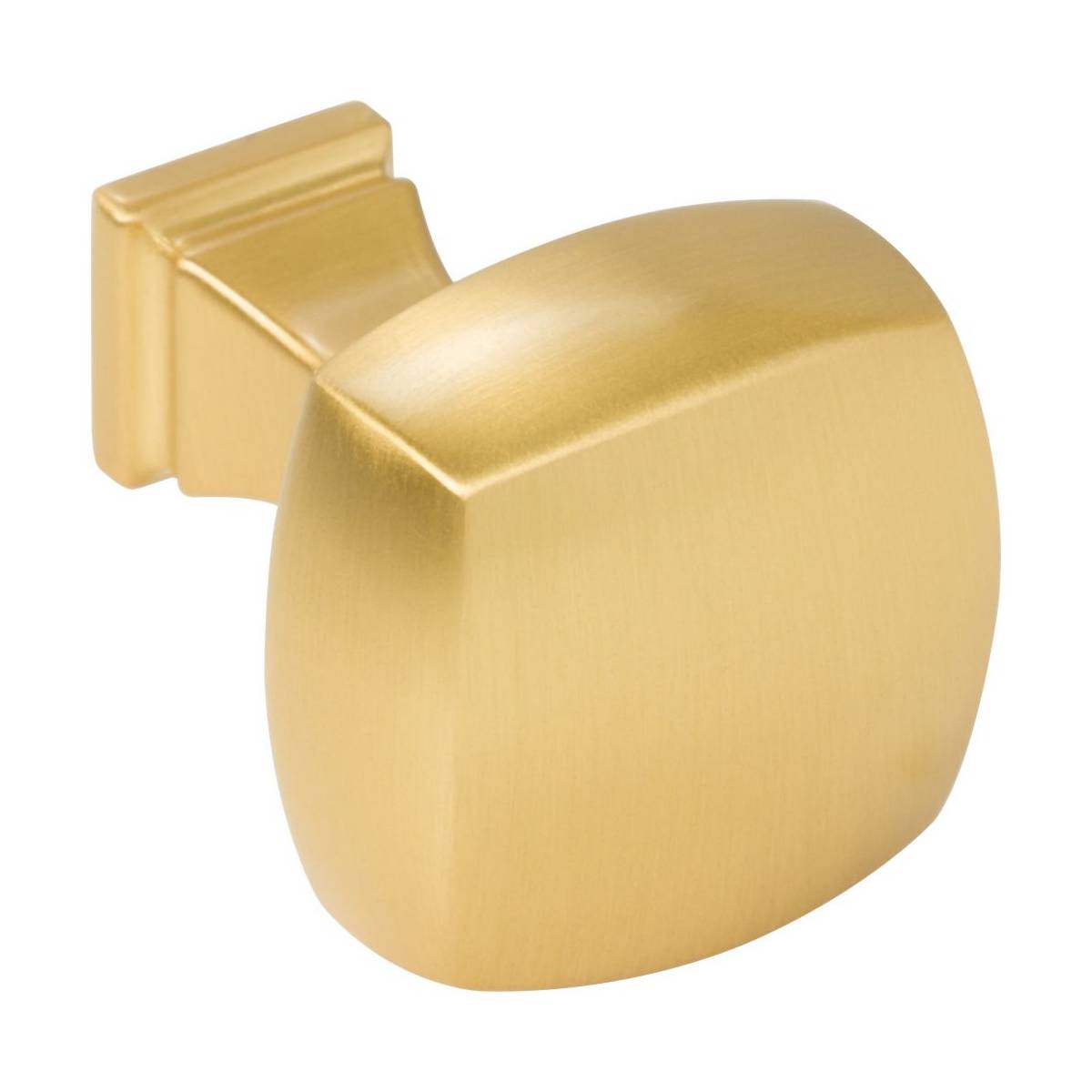 Jeffrey Alexander - 278BG - Audrey 1-1/8" Elegant Soft Square Cabinet Knob / Drawer Knob in Brushed Gold