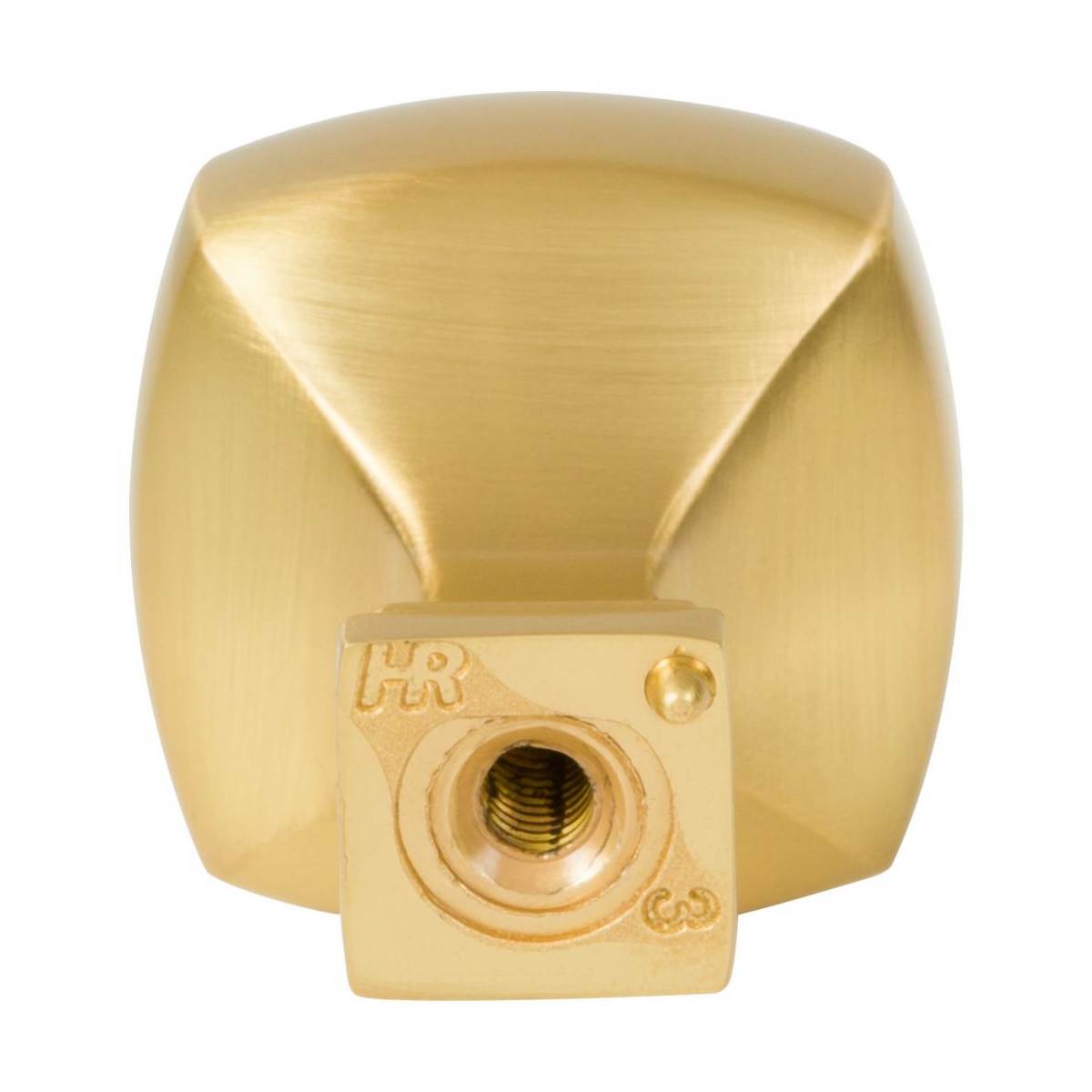 Jeffrey Alexander - 278BG - Audrey 1-1/8" Elegant Soft Square Cabinet Knob / Drawer Knob in Brushed Gold