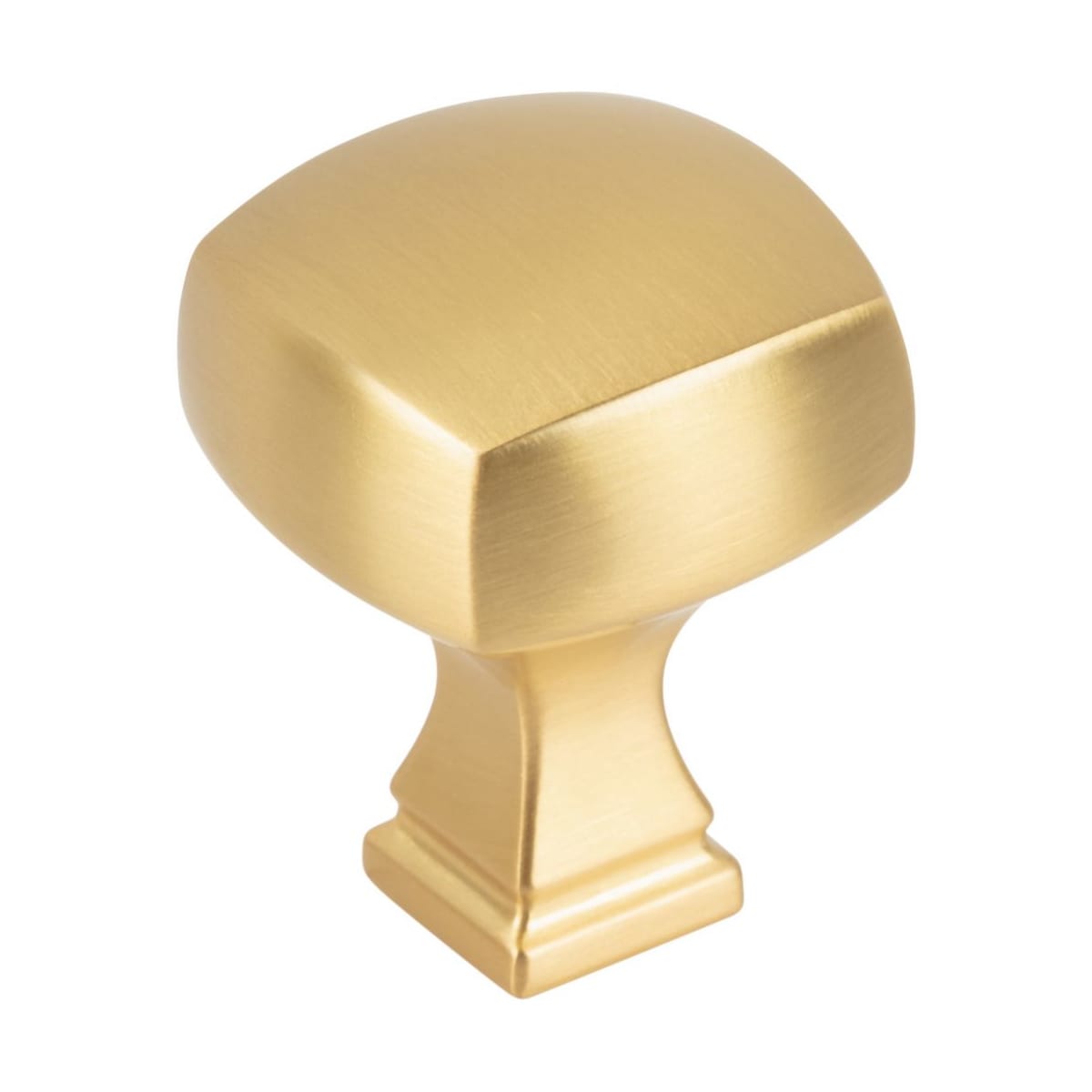 Jeffrey Alexander - 278BG - Audrey 1-1/8" Elegant Soft Square Cabinet Knob / Drawer Knob in Brushed Gold