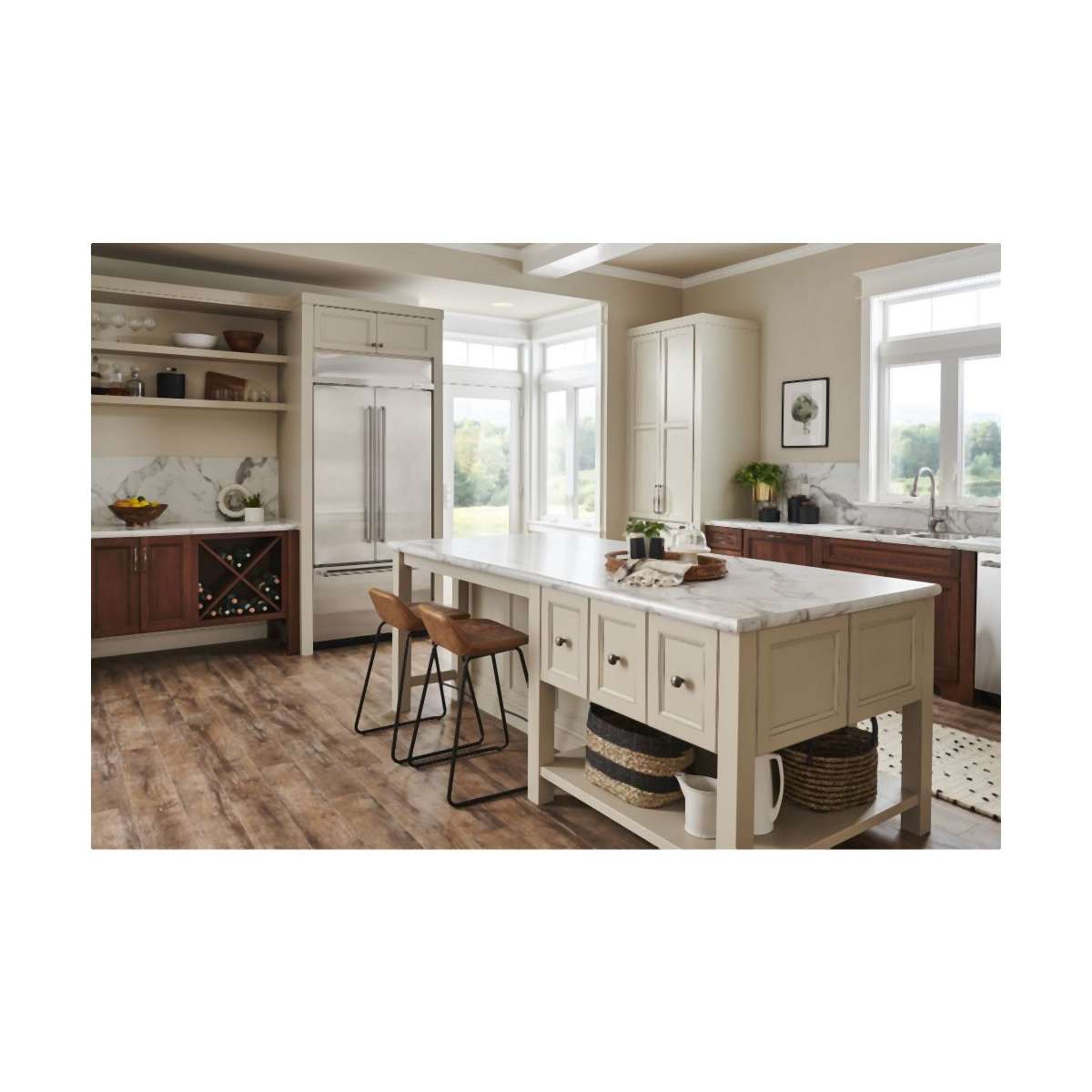 Jeffrey Alexander - 278L-SN - Audrey 1-3/8" Soft Square Elegant Cabinet Knob / Drawer Knob in Satin Nickel
