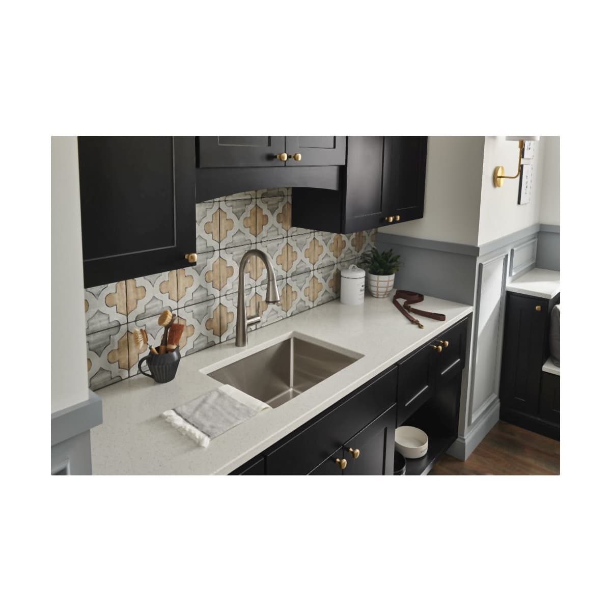 Jeffrey Alexander - 278L-SN - Audrey 1-3/8" Soft Square Elegant Cabinet Knob / Drawer Knob in Satin Nickel