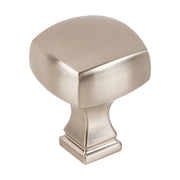 Jeffrey Alexander - 278SN - Audrey 1-1/8" Elegant Soft Square Cabinet Knob / Drawer Knob in Satin Nickel