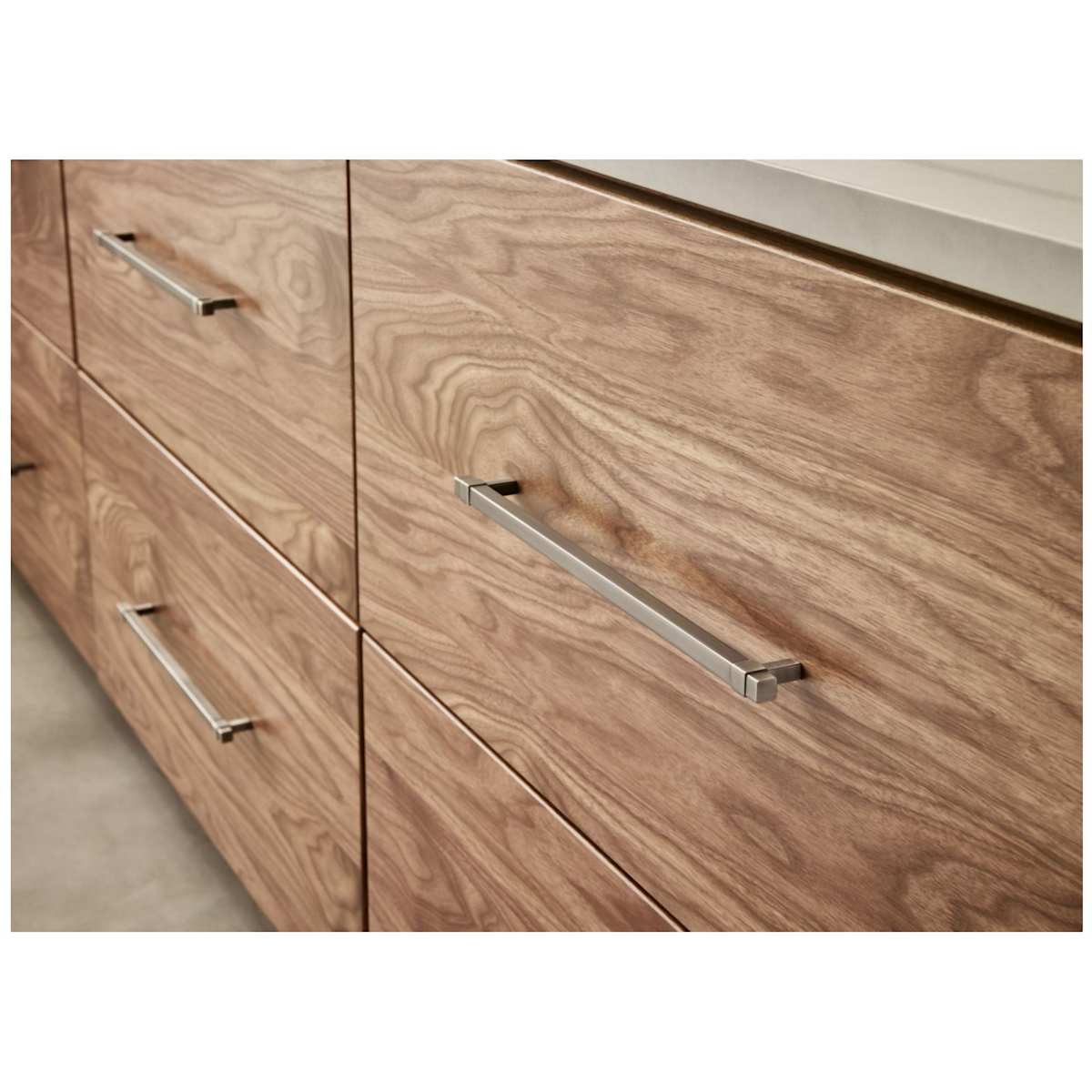 Jeffrey Alexander - 293-128MB - Zane 5-1/16" (128mm) Center to Center Square Bar Modern Industrial Cabinet Handle / Drawer Pull in Matte Black