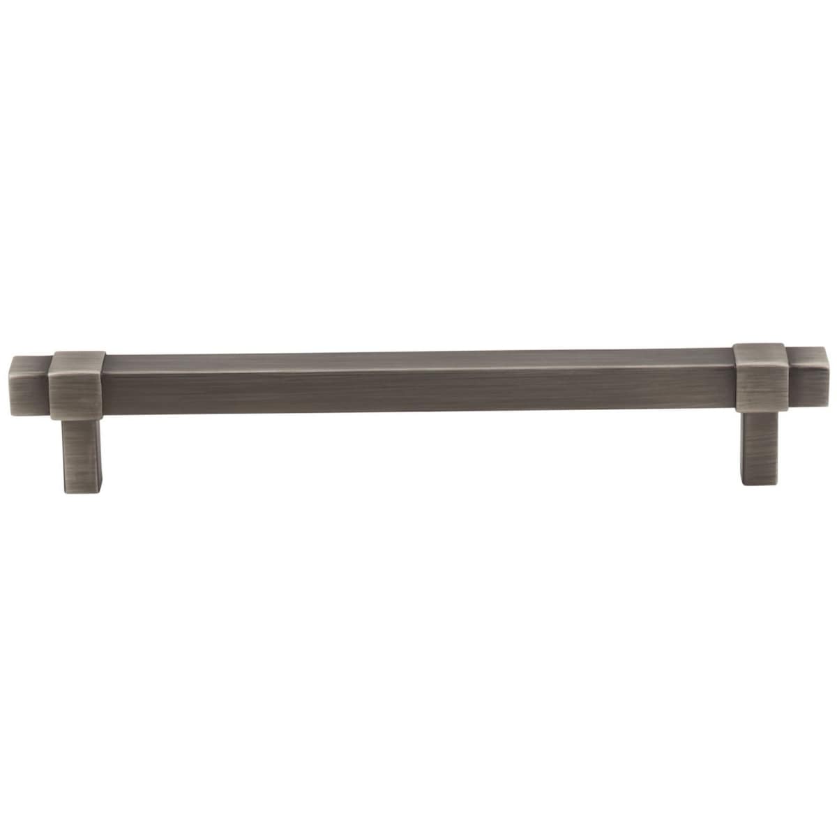 Jeffrey Alexander - 293-160BNBDL - Zane 6-5/16" (160mm) Center to Center Square Bar Cabinet Handle / Drawer Pull in Brushed Pewter