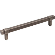 Jeffrey Alexander - 293-160BNBDL - Zane 6-5/16" (160mm) Center to Center Square Bar Cabinet Handle / Drawer Pull in Brushed Pewter