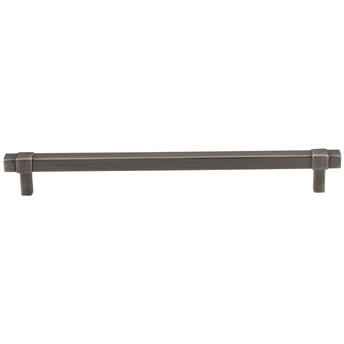 Jeffrey Alexander - 293-224SN - Zane 8-13/16" (224mm) Center to Center Square Bar Cabinet Handle / Drawer Pull in Satin Nickel