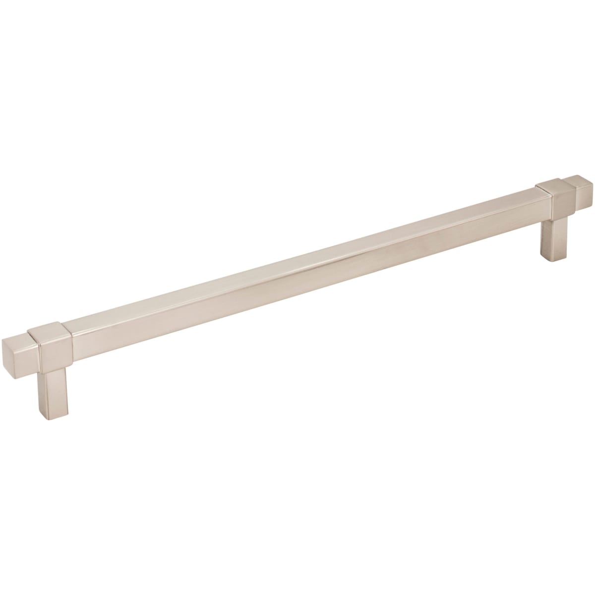 Jeffrey Alexander - 293-224SN - Zane 8-13/16" (224mm) Center to Center Square Bar Cabinet Handle / Drawer Pull in Satin Nickel