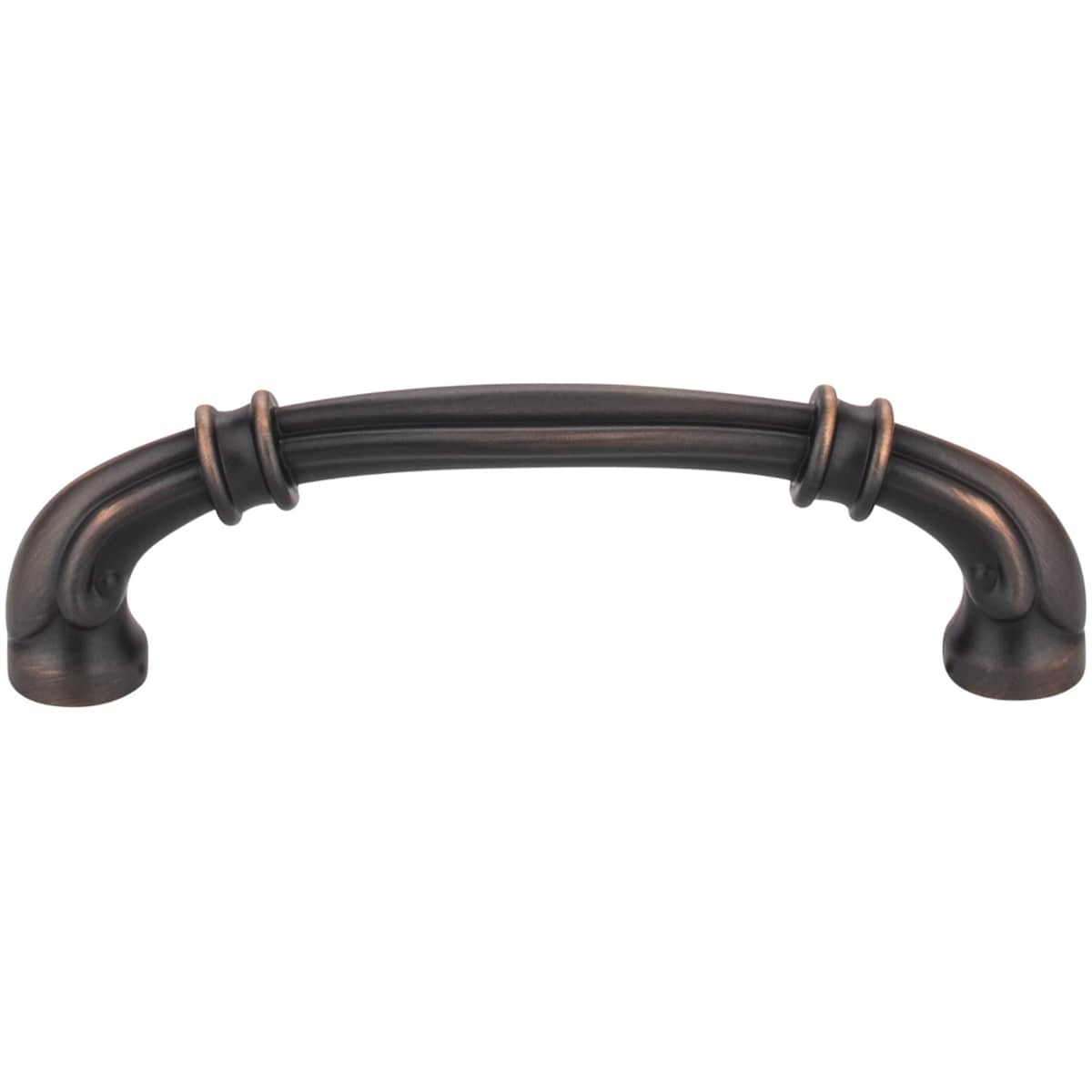 Jeffrey Alexander - 317-96DBAC - Lafayette 3-3/4" (96mm) Center to Center French Inspired Cabinet Handle / Drawer Pull in Brushed Oil Rubbed Bronze