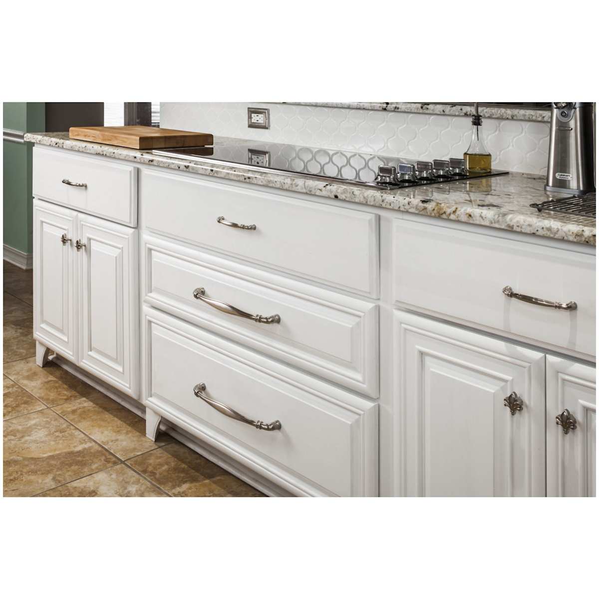 Jeffrey Alexander - 317-96DBAC - Lafayette 3-3/4" (96mm) Center to Center French Inspired Cabinet Handle / Drawer Pull in Brushed Oil Rubbed Bronze