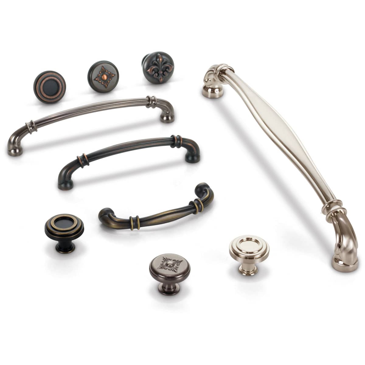 Jeffrey Alexander - 317-96DBAC - Lafayette 3-3/4" (96mm) Center to Center French Inspired Cabinet Handle / Drawer Pull in Brushed Oil Rubbed Bronze