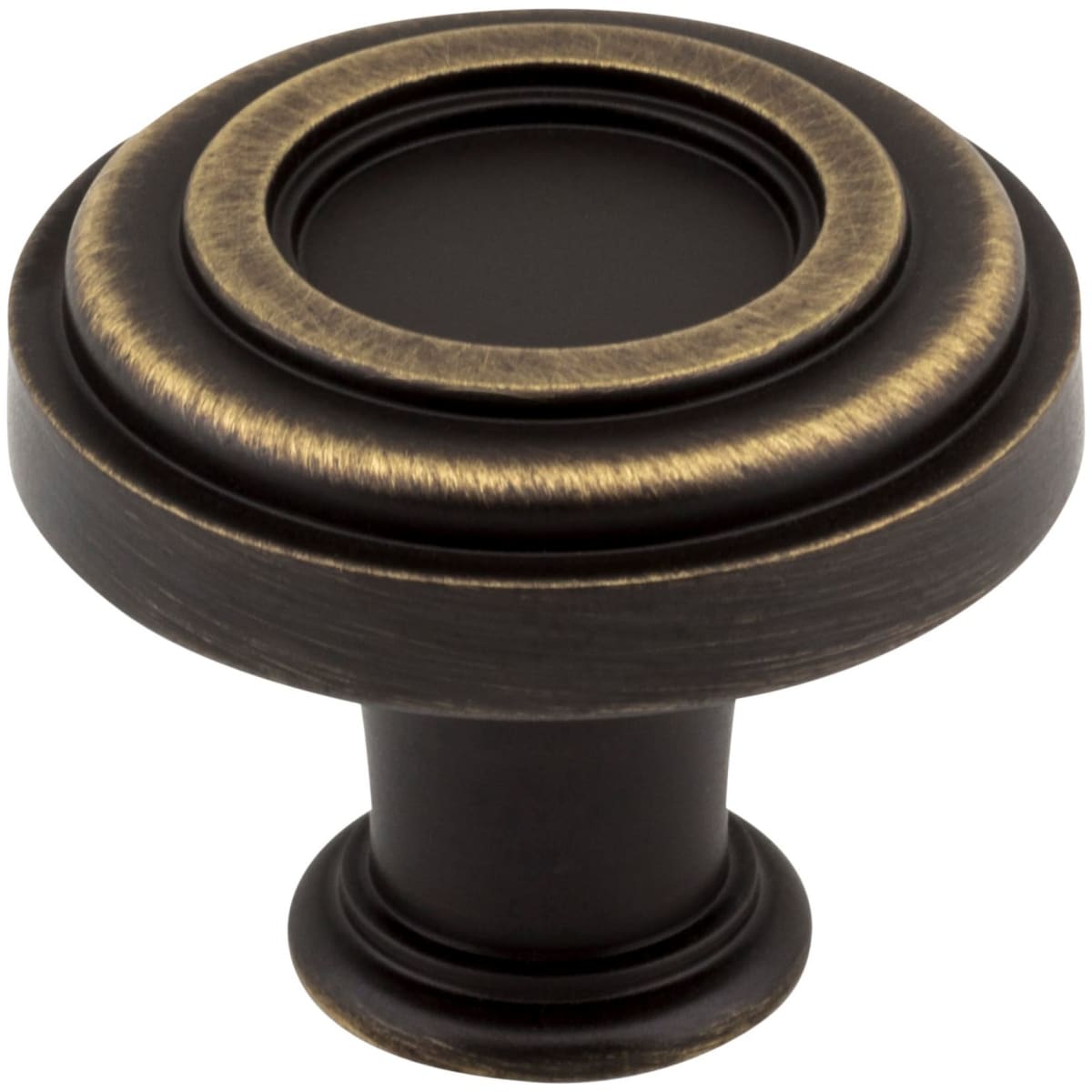 Jeffrey Alexander - 317ABSB - Lafayette 1-3/8" Round Ring French Elegant Mushroom Cabinet Knob / Drawer Knob in Antique Brushed Satin Brass