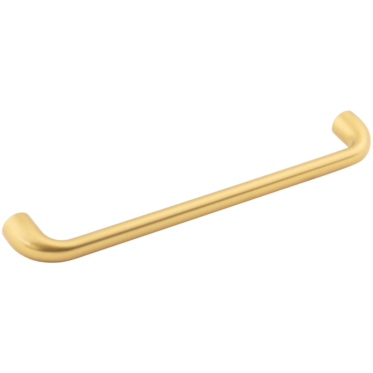 Jeffrey Alexander - 329-192BG - Loxley 7-9/16" (192 mm) Center to Center Smooth Rounded Corner Cabinet Handle / Drawer Pull in Brushed Gold