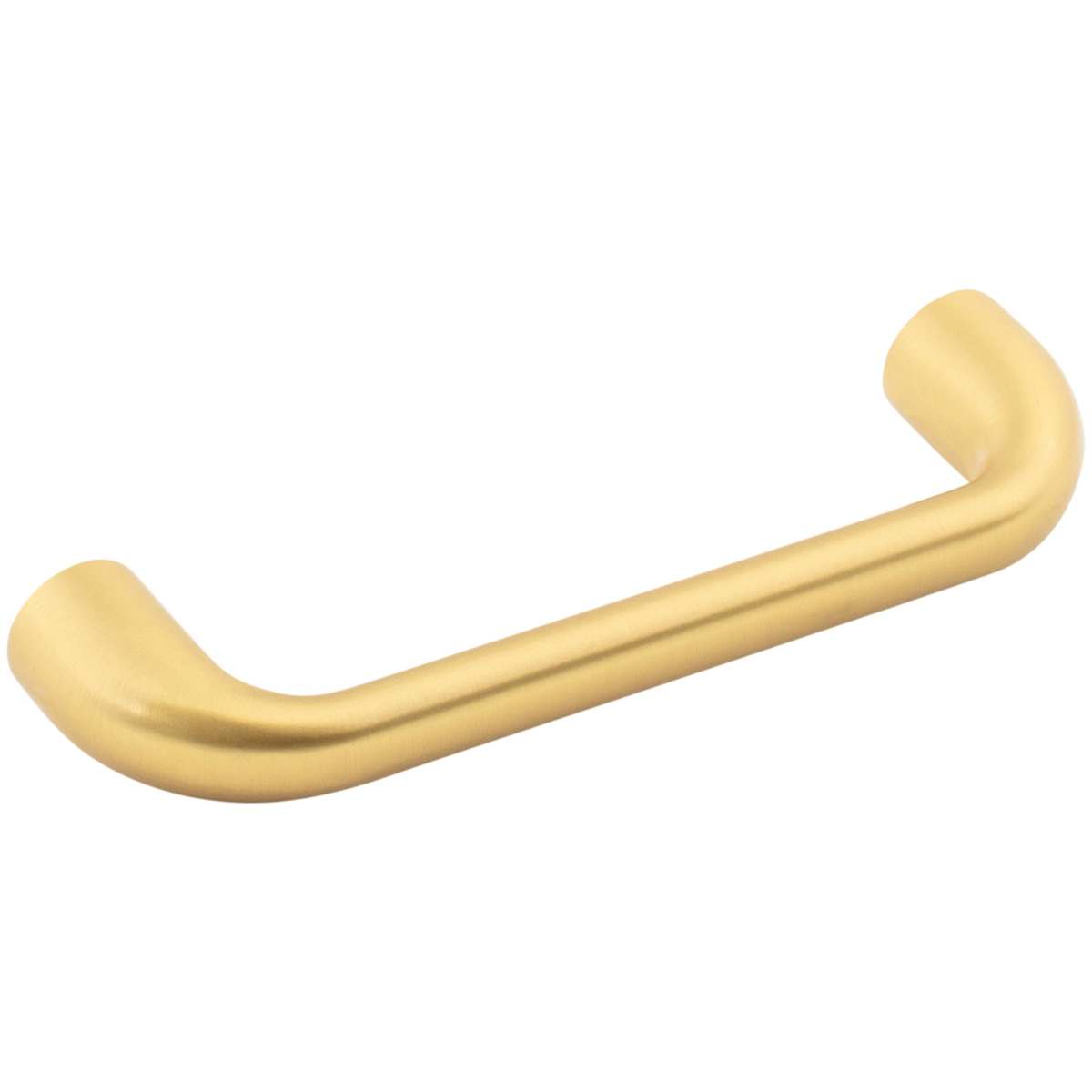 Jeffrey Alexander - 329-96BG - Loxley 3-3/4" (96mm) Center to Center Smooth Rounded Corner Cabinet Handle / Drawer Pull in Brushed Gold