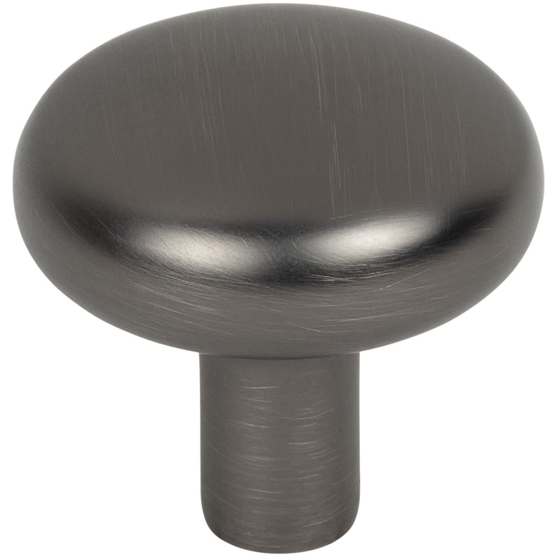 Jeffrey Alexander - 329BNBDL - Loxley 1-1/4" Mushroom Round Smooth Cabinet Knob / Drawer Knob in Brushed Pewter