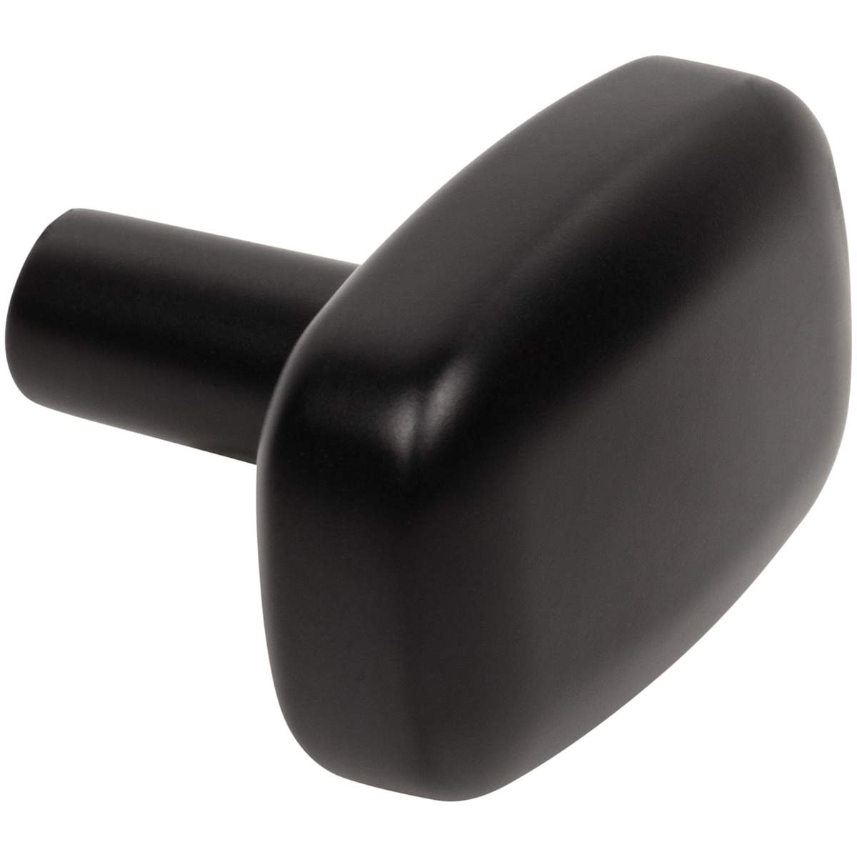 Jeffrey Alexander - 329L-MB - Loxley 1-1/2" Wide Smooth Round Corner Rectangular Cabinet Knob / Drawer Knob in Matte Black