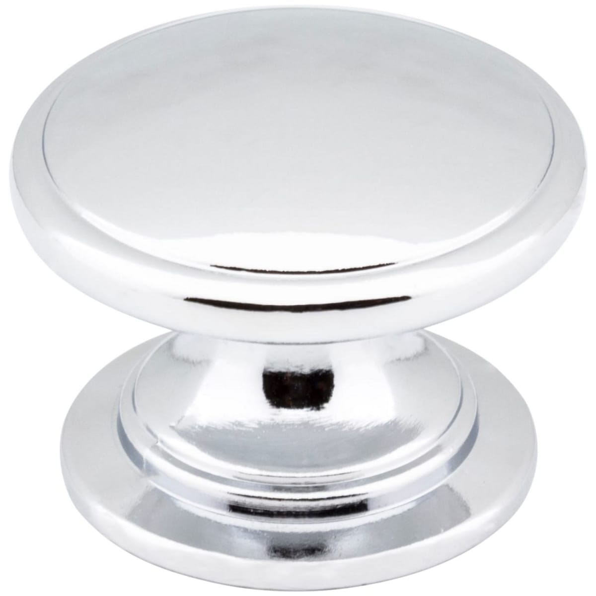 Jeffrey Alexander - 3980-PC - Durham 1-1/4" Round Traditional Ringed Mushroom Cabinet / Drawer Knob in Polished Chrome