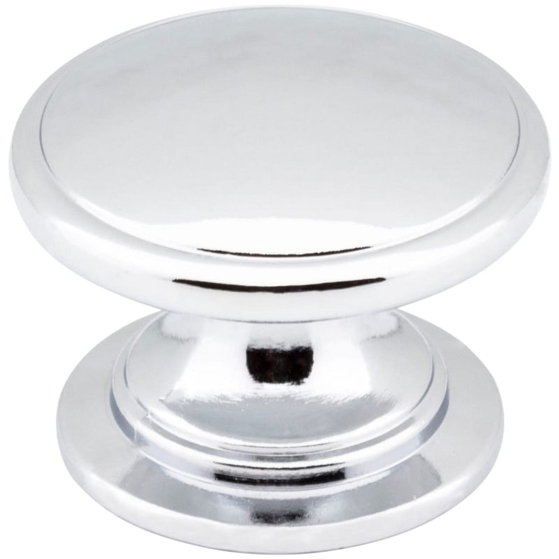 Jeffrey Alexander - 3980-PC - Durham 1-1/4" Round Traditional Ringed Mushroom Cabinet / Drawer Knob in Polished Chrome