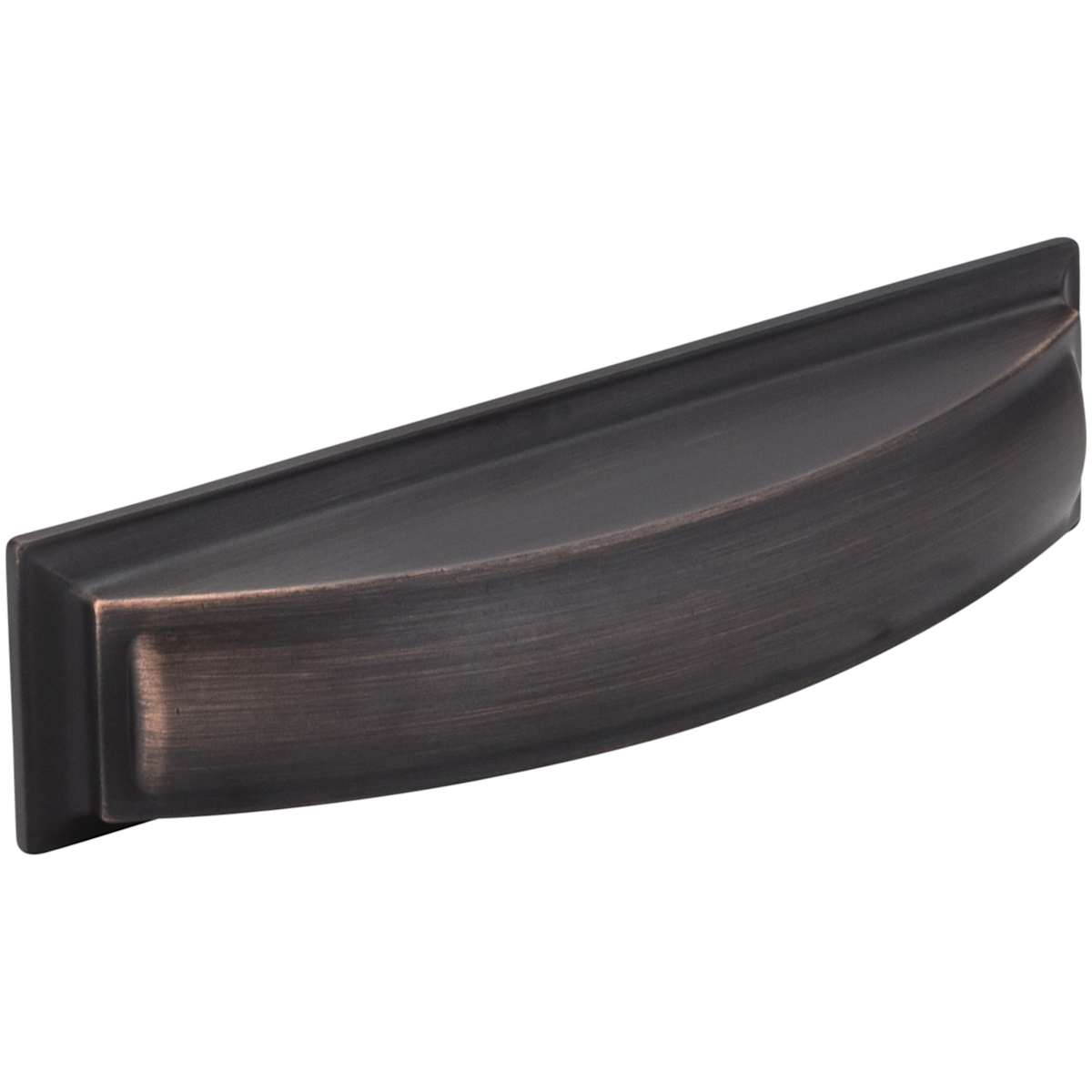 Jeffrey Alexander - 436-96BNBDL - Annadale 3-3/4" Center to Center Bold Pillow Top Square Cabinet Cup Handle / Drawer Cup Pull in Brushed Pewter