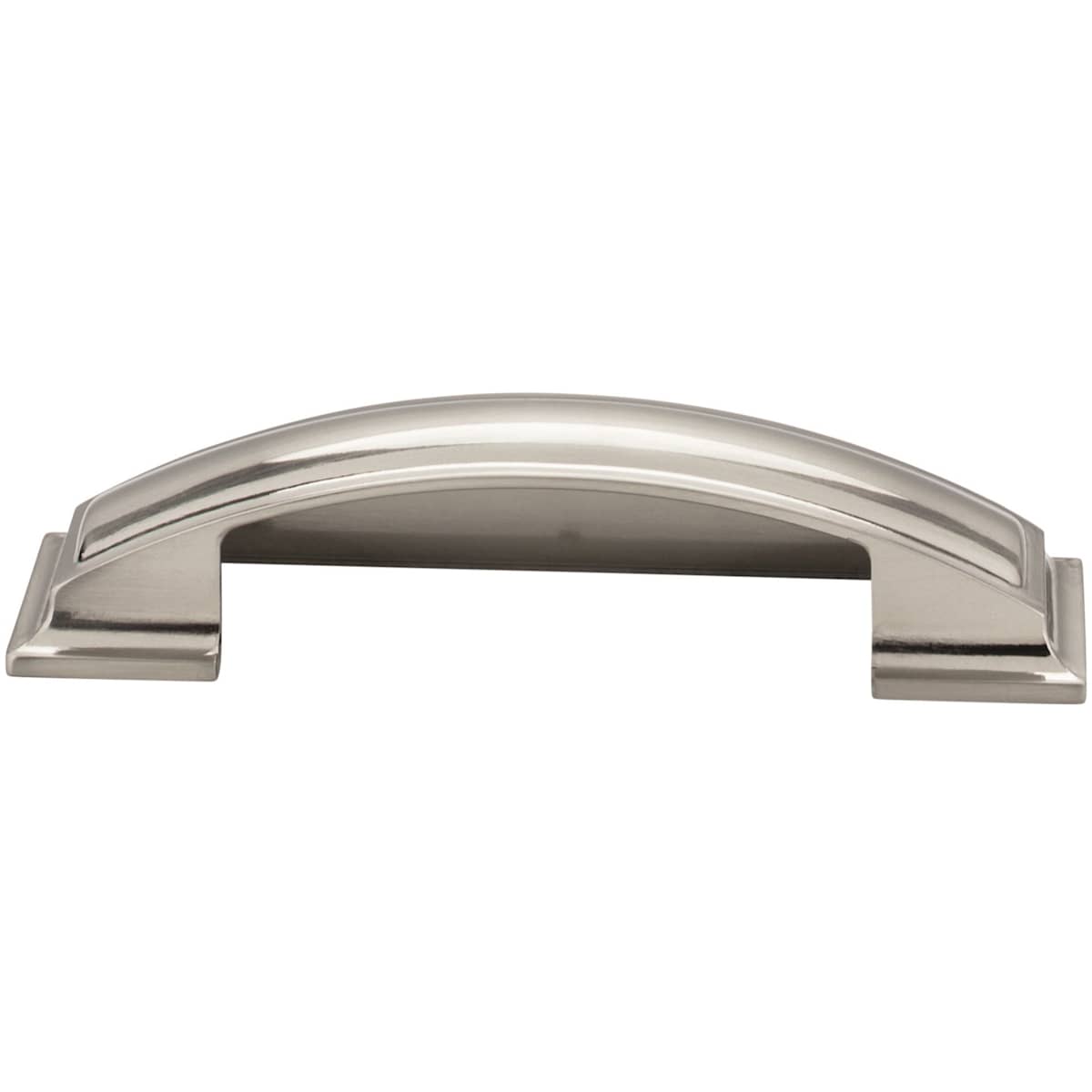 Jeffrey Alexander - 436-96BNBDL - Annadale 3-3/4" Center to Center Bold Pillow Top Square Cabinet Cup Handle / Drawer Cup Pull in Brushed Pewter