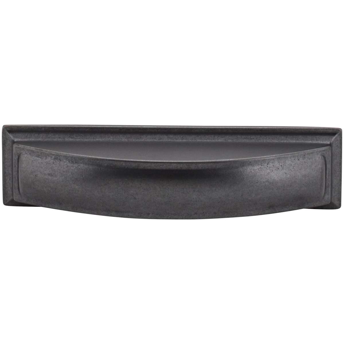 Jeffrey Alexander - 436-96BNBDL - Annadale 3-3/4" Center to Center Bold Pillow Top Square Cabinet Cup Handle / Drawer Cup Pull in Brushed Pewter