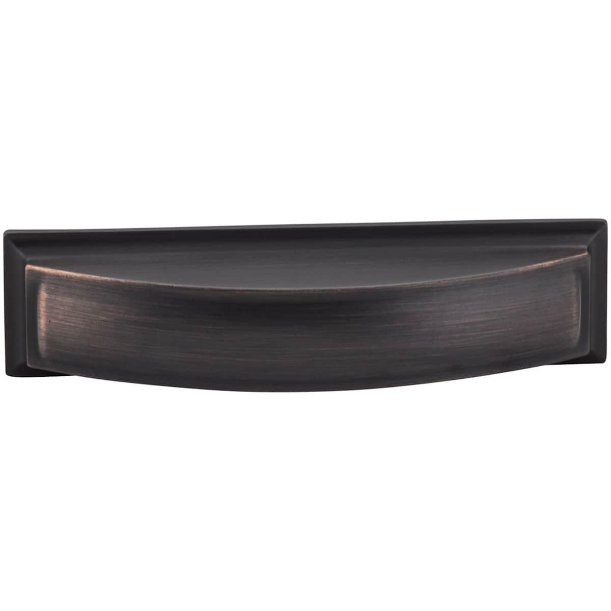 Jeffrey Alexander - 436-96BNBDL - Annadale 3-3/4" Center to Center Bold Pillow Top Square Cabinet Cup Handle / Drawer Cup Pull in Brushed Pewter