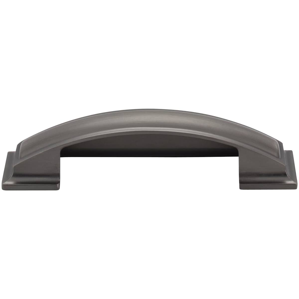 Jeffrey Alexander - 436-96BNBDL - Annadale 3-3/4" Center to Center Bold Pillow Top Square Cabinet Cup Handle / Drawer Cup Pull in Brushed Pewter